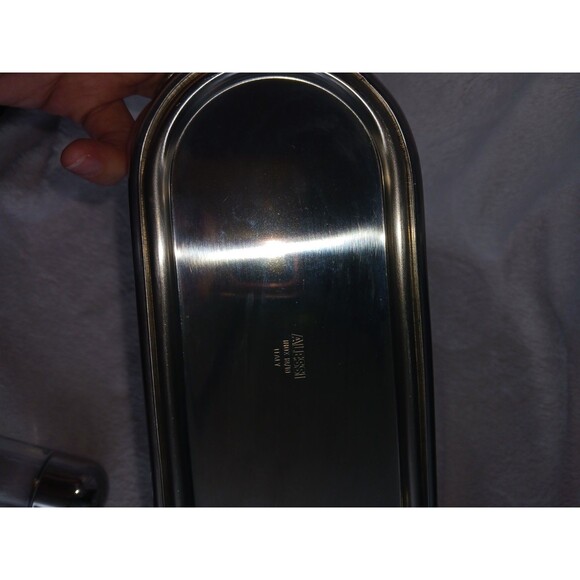 Alessi Italy Stainless Crystal Oil Vinegar Salt Pepper Holder Caddy Cruet - Picture 8 of 10